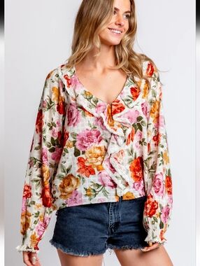 Show Me Your Mumu Lydia Top, Sz M, Euc